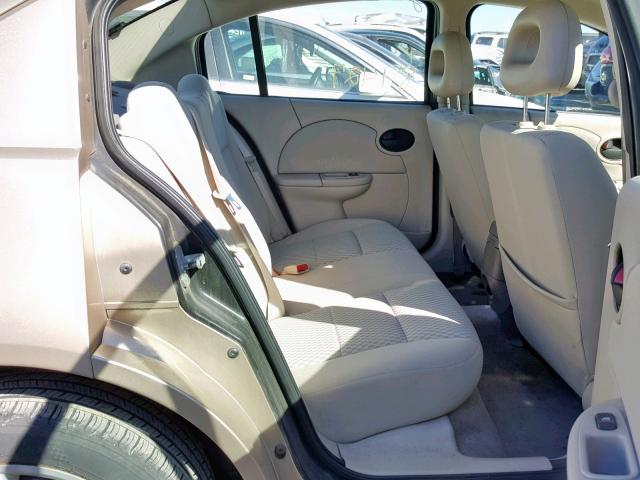 1G8AJ55F56Z157615 - 2006 SATURN ION LEVEL GOLD photo 6