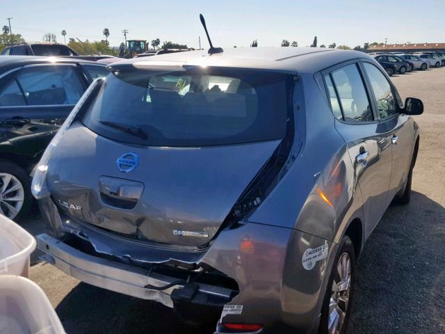 1N4AZ0CP5EC334393 - 2014 NISSAN LEAF S GRAY photo 4