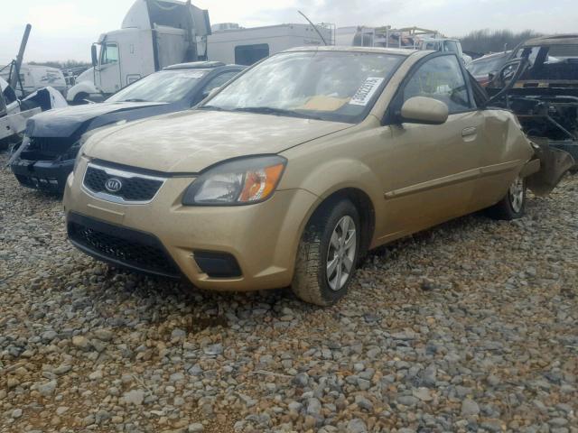 KNADH4A37A6661157 - 2010 KIA RIO LX GOLD photo 2