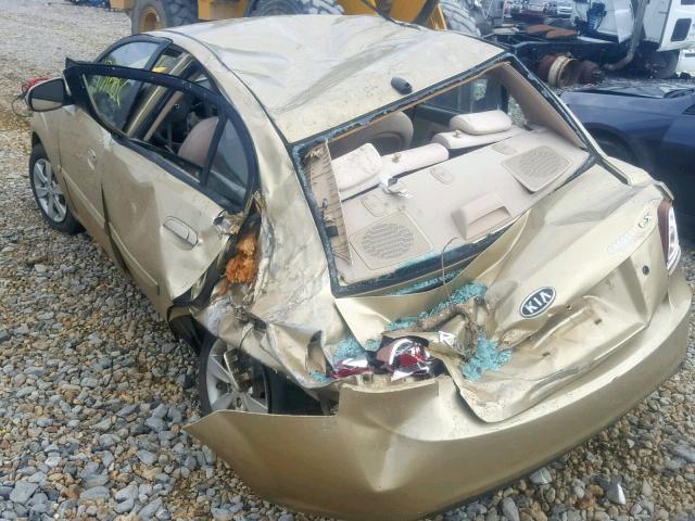 KNADH4A37A6661157 - 2010 KIA RIO LX GOLD photo 9