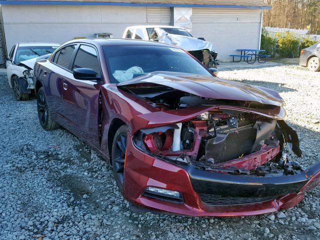 2C3CDXHG2JH139690 - 2018 DODGE CHARGER SX BURGUNDY photo 1