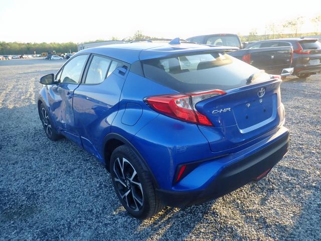 NMTKHMBX0JR049098 - 2018 TOYOTA C-HR XLE BLUE photo 3