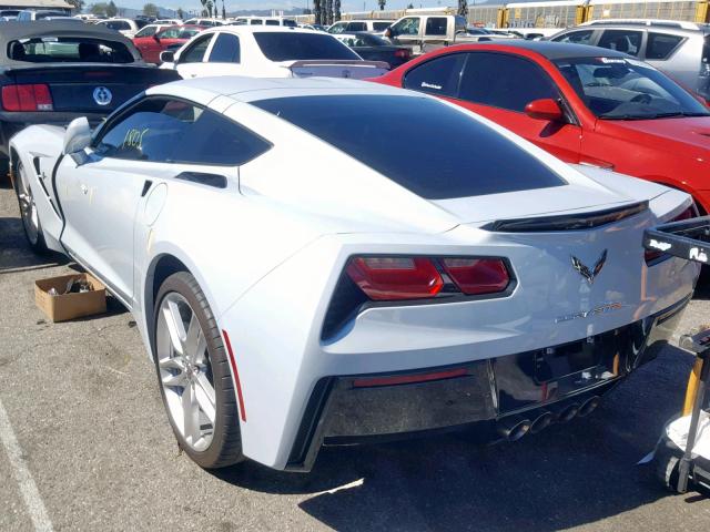 1G1YD2D7XK5104813 - 2019 CHEVROLET CORVETTE S WHITE photo 3