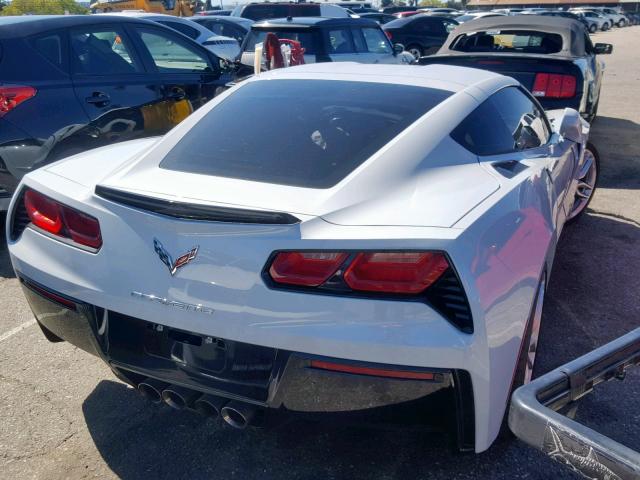 1G1YD2D7XK5104813 - 2019 CHEVROLET CORVETTE S WHITE photo 4