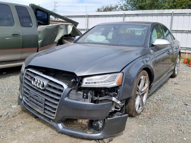 WAUK2AFD5FN005397 - 2015 AUDI S8 QUATTRO GRAY photo 2