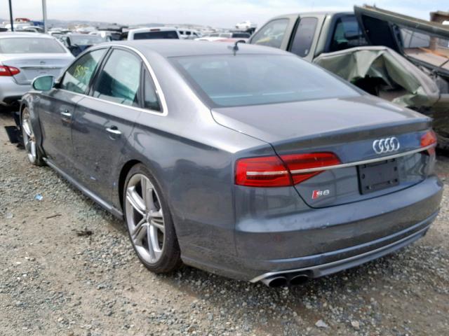 WAUK2AFD5FN005397 - 2015 AUDI S8 QUATTRO GRAY photo 3