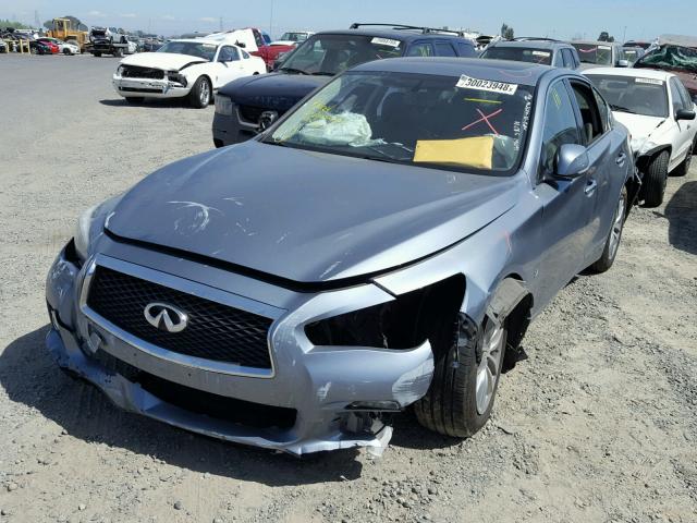 JN1BV7AP3EM676914 - 2014 INFINITI Q50 BASE BLUE photo 2