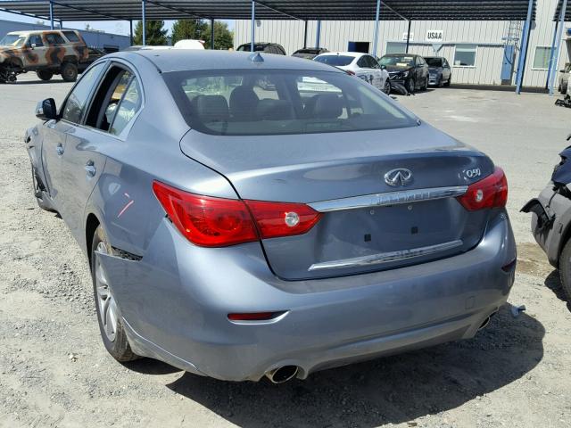 JN1BV7AP3EM676914 - 2014 INFINITI Q50 BASE BLUE photo 3