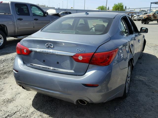 JN1BV7AP3EM676914 - 2014 INFINITI Q50 BASE BLUE photo 4