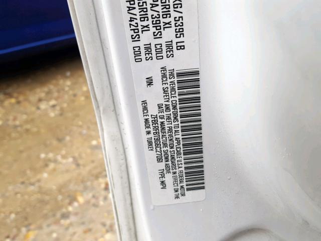 ZFBERFBT9G6C27061 - 2016 RAM PROMASTER 白色 照片 10