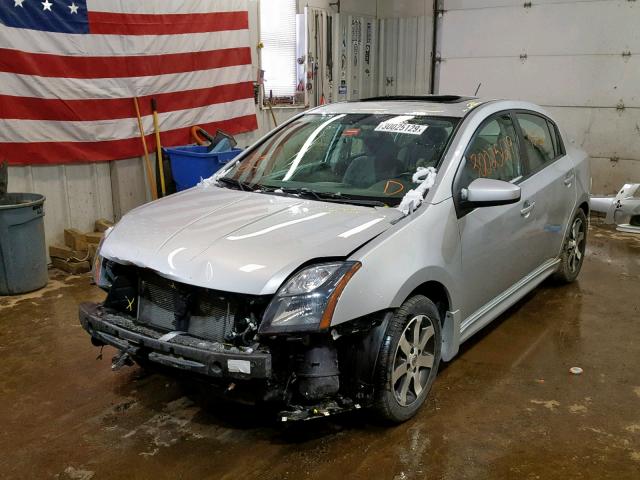 3N1AB6AP6CL783719 - 2012 NISSAN SENTRA 2.0 SILVER photo 2