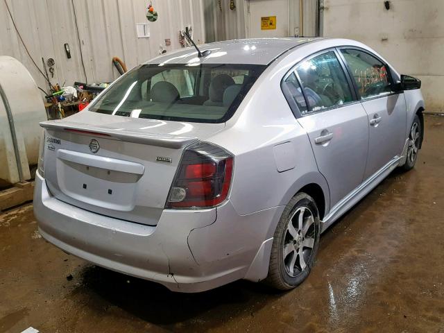 3N1AB6AP6CL783719 - 2012 NISSAN SENTRA 2.0 SILVER photo 4