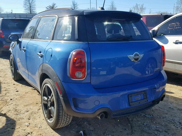 WMWZC5C59CWL60269 - 2012 MINI COOPER S C BLUE photo 3