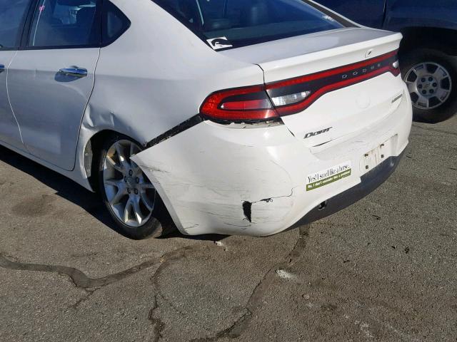 1C3CDFCA9DD106829 - 2013 DODGE DART LIMIT WHITE photo 9