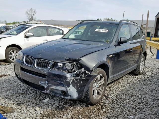 WBXPA93416WD27582 - 2006 BMW X3 3.0I BLACK photo 2