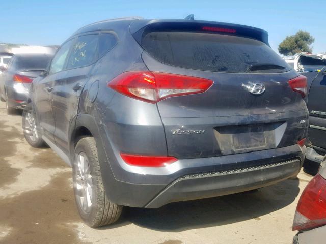 KM8J3CA43JU624542 - 2018 HYUNDAI TUCSON SEL GRAY photo 3