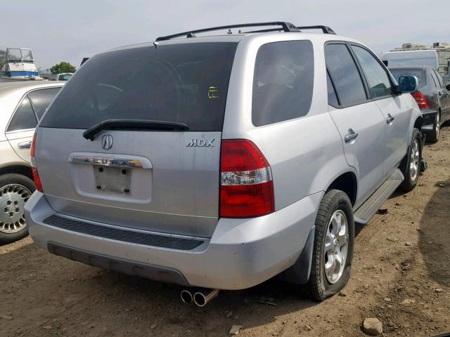 2HNYD188X2H512316 - 2002 ACURA MDX TOURIN SILVER photo 4