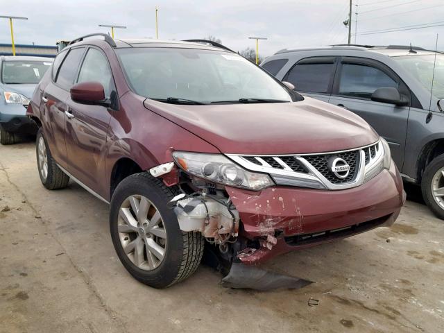 JN8AZ1MUXBW061566 - 2011 NISSAN MURANO S MAROON photo 1