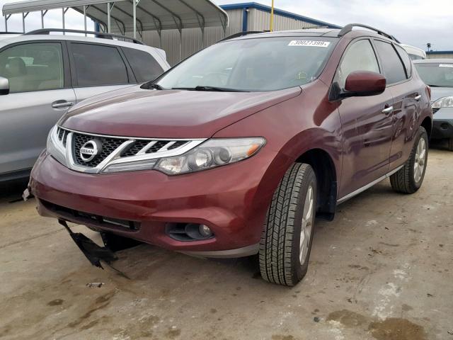 JN8AZ1MUXBW061566 - 2011 NISSAN MURANO S MAROON photo 2