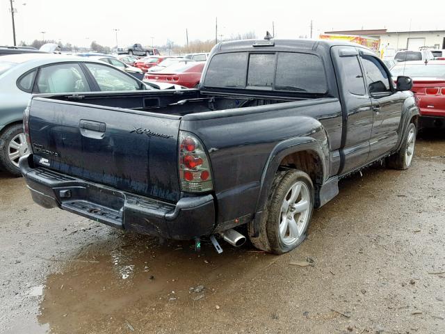 5TETU22N88Z584679 - 2008 TOYOTA TACOMA X-R BLACK photo 4