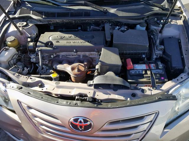 4T1BE46K67U629027 - 2007 TOYOTA CAMRY NEW GOLD photo 7