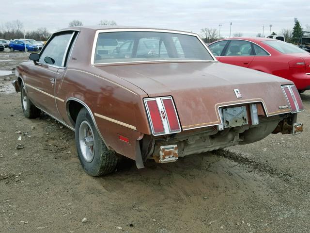 3R47F8M903699 - 1978 OLDSMOBILE CUT CRSR S BROWN photo 3