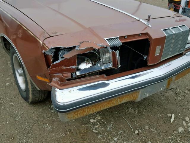 3R47F8M903699 - 1978 OLDSMOBILE CUT CRSR S BROWN photo 9