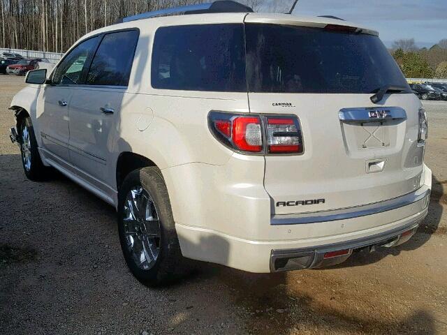 1GKKRTKD0EJ314298 - 2014 GMC ACADIA DEN WHITE photo 3