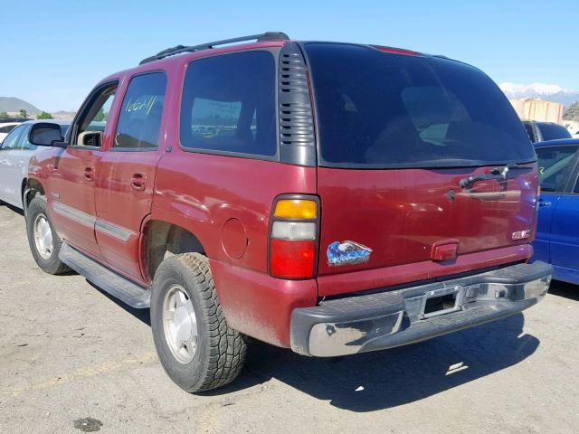 1GKEC13VX5J223663 - 2005 GMC YUKON BURGUNDY photo 3