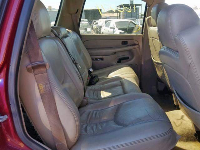 1GKEC13VX5J223663 - 2005 GMC YUKON BURGUNDY photo 6