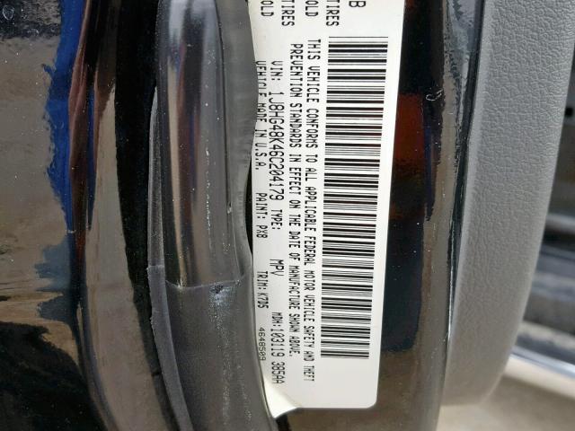 1J8HG48K46C204179 - 2006 JEEP COMMANDER BLACK photo 10