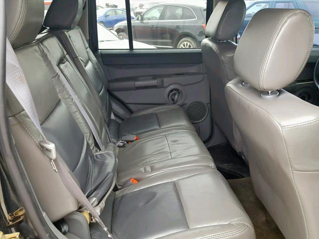 1J8HG48K46C204179 - 2006 JEEP COMMANDER BLACK photo 6