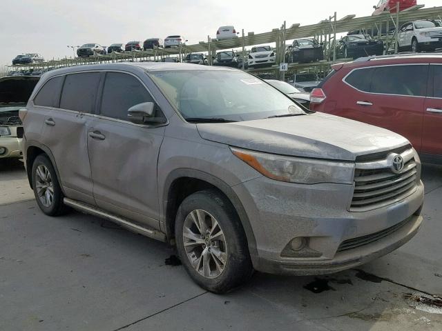 5TDZKRFH8GS185778 - 2016 TOYOTA HIGHLANDER GRAY photo 1