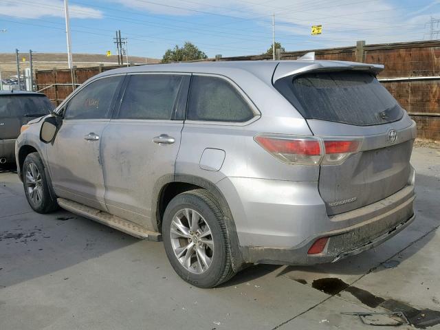 5TDZKRFH8GS185778 - 2016 TOYOTA HIGHLANDER GRAY photo 3