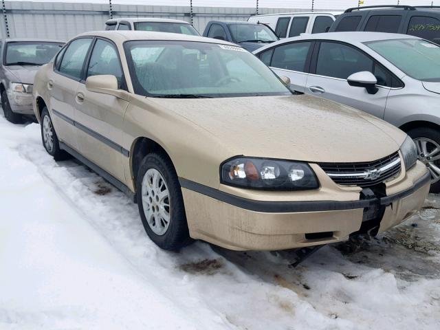 2G1WF52E549343938 - 2004 CHEVROLET IMPALA GOLD photo 1