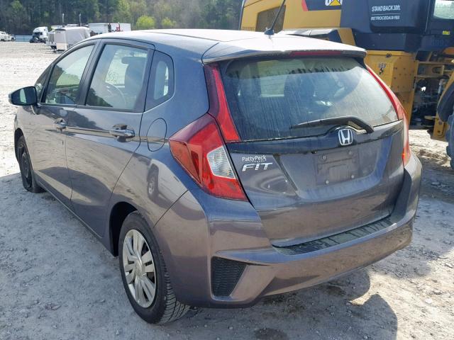 3HGGK5H50HM713707 - 2017 HONDA FIT LX GRAY photo 3