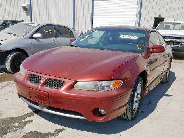 1G2WP12KXYF263667 - 2000 PONTIAC GRAND PRIX MAROON photo 2