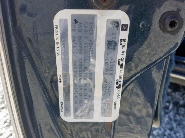 1G3AM19E5FG379834 - 1985 OLDSMOBILE CUTLASS CI BLUE photo 10