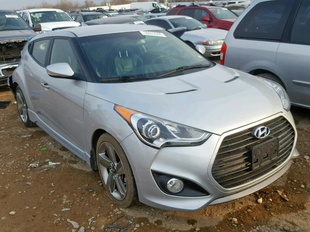 KMHTC6AEXDU176596 - 2013 HYUNDAI VELOSTER T SILVER photo 1