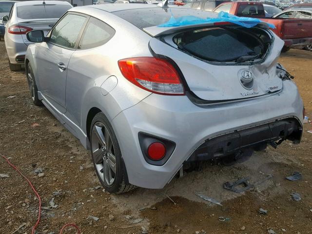 KMHTC6AEXDU176596 - 2013 HYUNDAI VELOSTER T SILVER photo 3