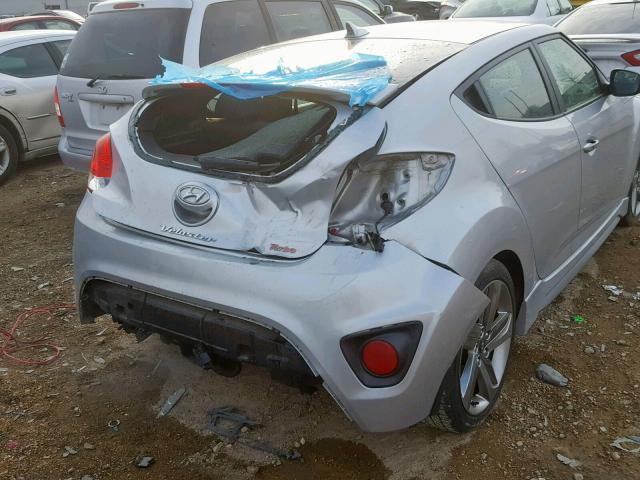 KMHTC6AEXDU176596 - 2013 HYUNDAI VELOSTER T SILVER photo 9