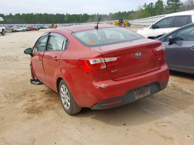 KNADM4A31D6292828 - 2013 KIA RIO LX RED photo 3