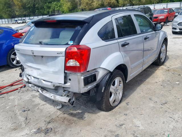 1B3HB48B87D595047 - 2007 DODGE CALIBER SX SILVER photo 4