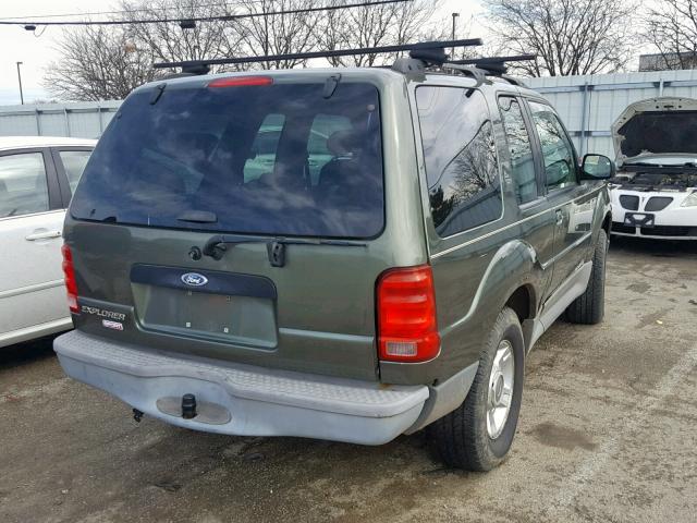 1FMYU70E61UC57309 - 2001 FORD EXPLORER S GREEN photo 4