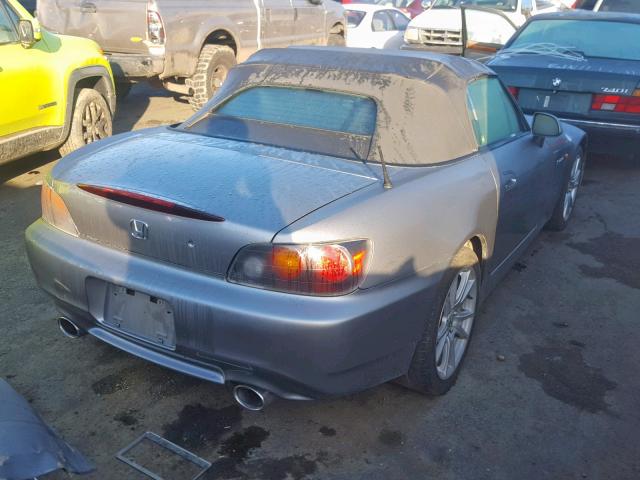 JHMAP214X4T004945 - 2004 HONDA S2000 SILVER photo 4