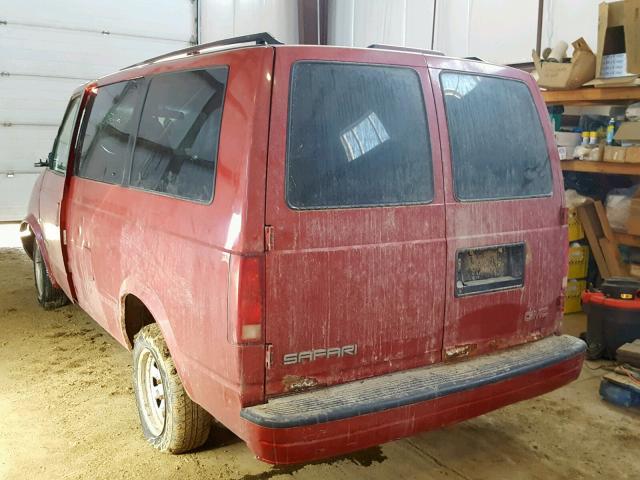 1GKDM19W3YB501522 - 2000 GMC SAFARI XT RED photo 3