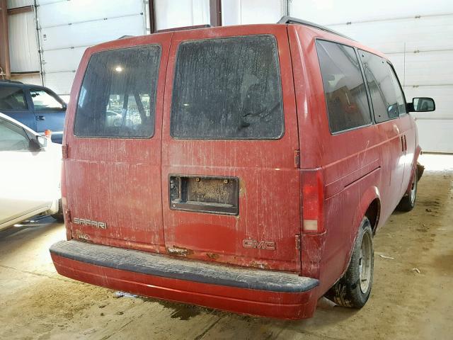 1GKDM19W3YB501522 - 2000 GMC SAFARI XT RED photo 4