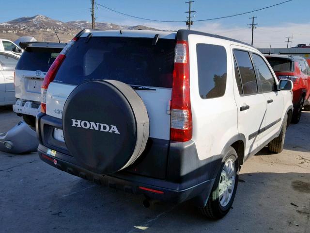 JHLRD78835C005569 - 2005 HONDA CR-V EX WHITE photo 4