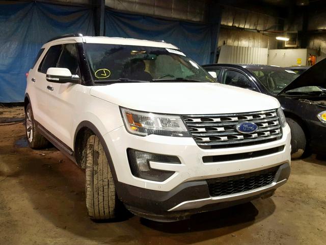 1FM5K8F85GGA46383 - 2016 FORD EXPLORER L WHITE photo 1