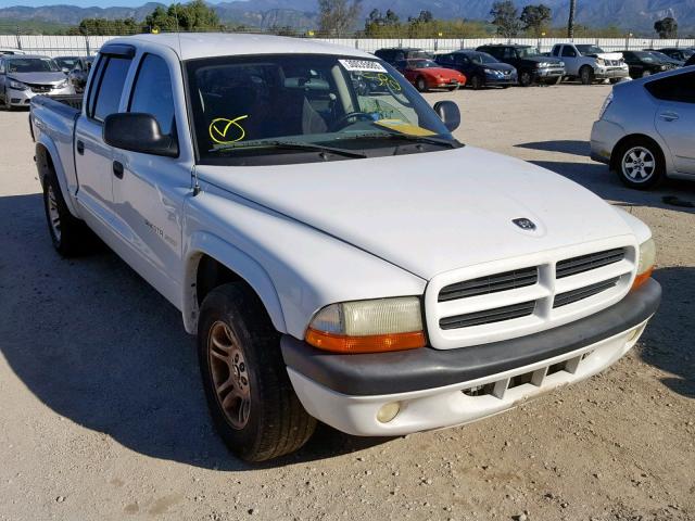 1B7HL38N42S554967 - 2002 DODGE DAKOTA QUA WHITE photo 1